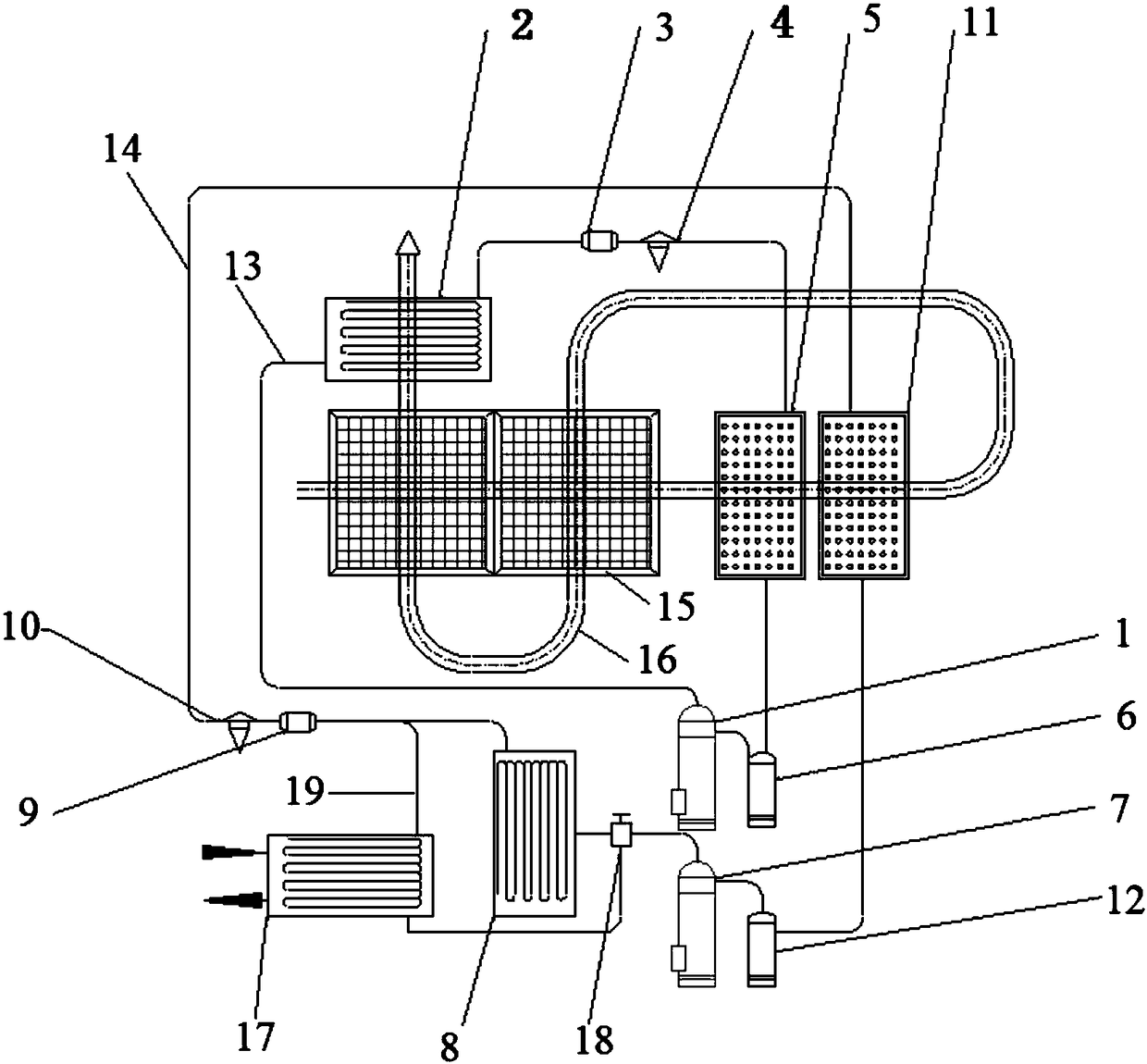 Air energy drying device for sludge