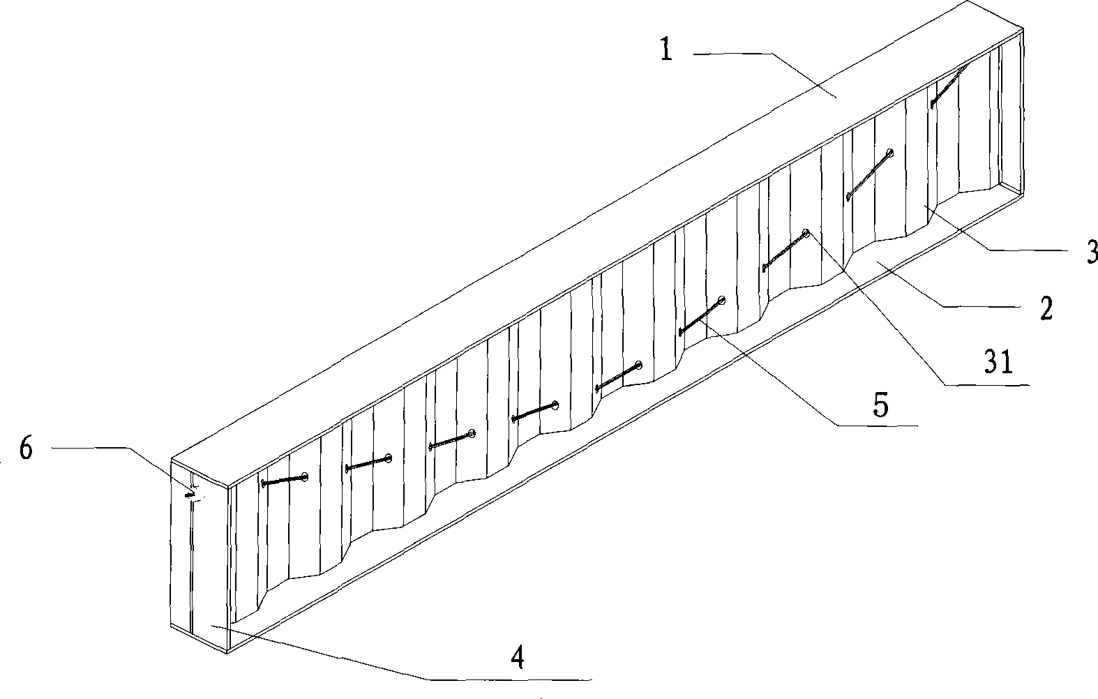 Waveform plate web girder