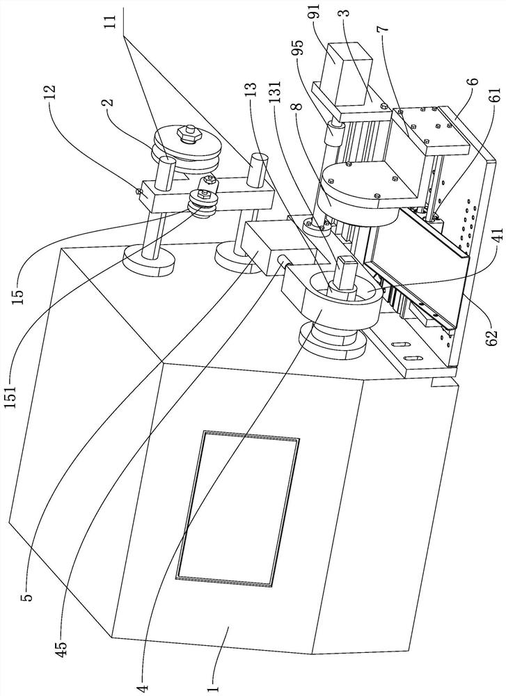 Winding machine with hot air self-adhesion wire tensioning structure