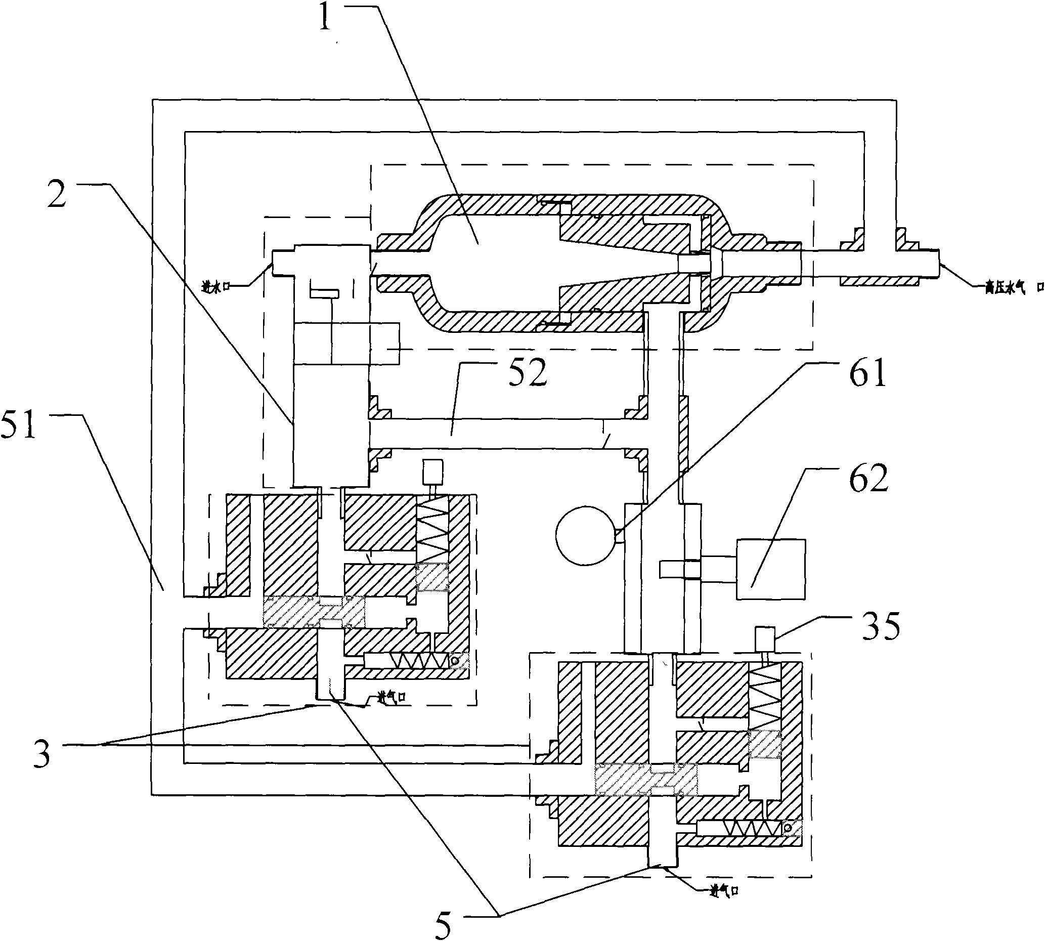 High-pressure cleaning equipment capable of saving water and energy and fusing air and water