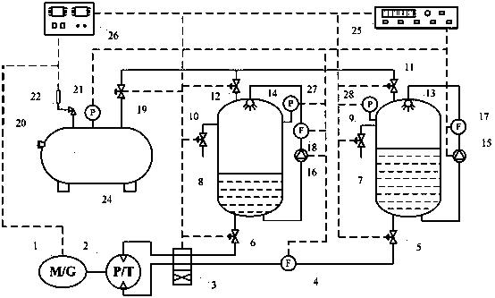 Hydraulic pump and sprayer based open type isothermal compressed air energy storage system and method