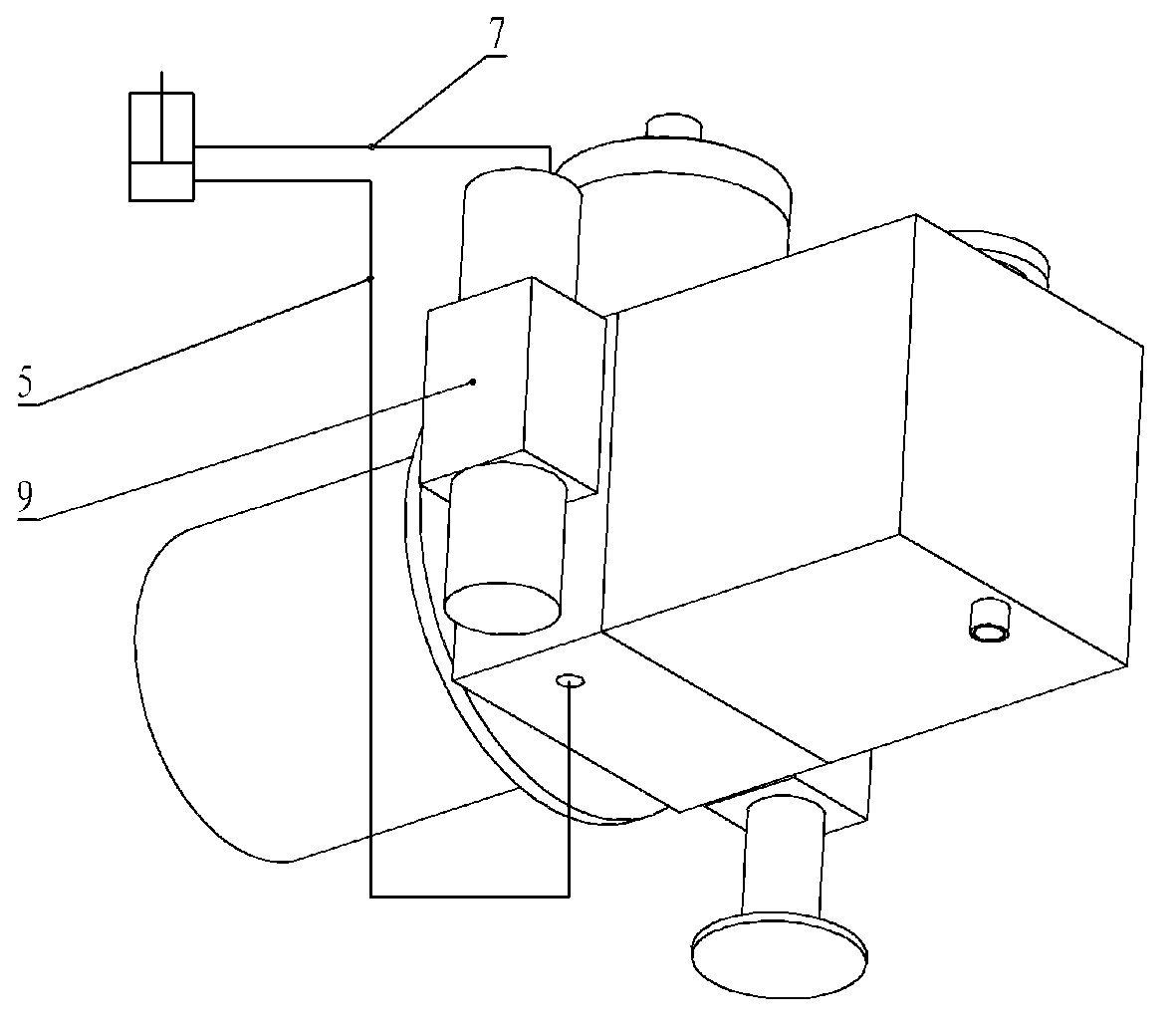 Hydraulic power device of bear-loading hopping robot