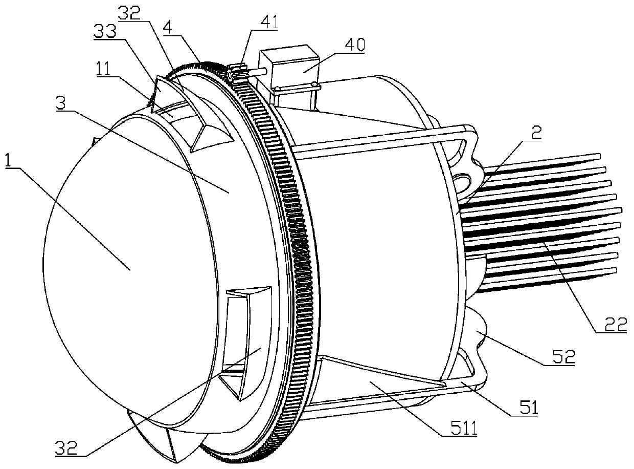 Heat dissipation type vehicle headlamp lampshade