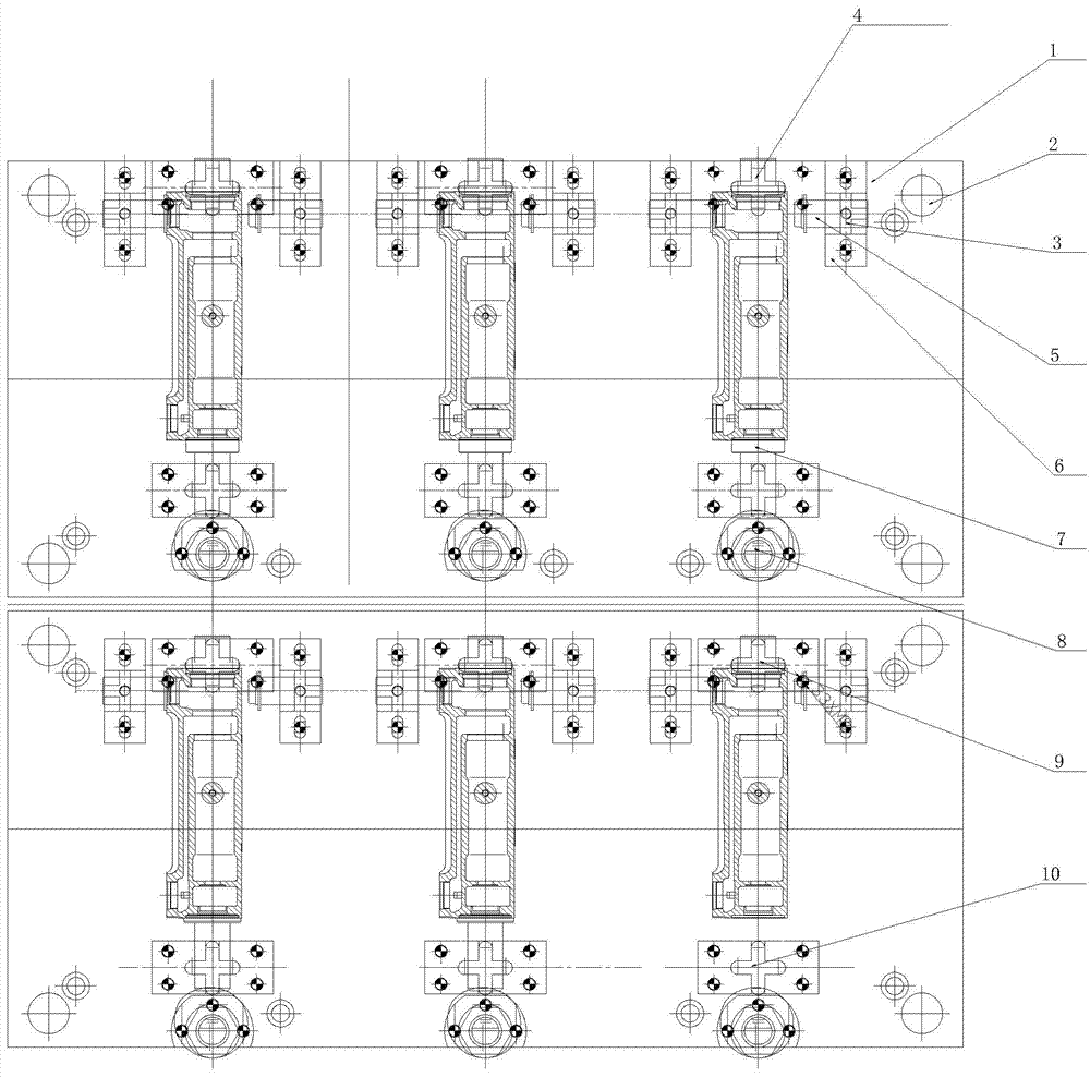 A cnc six-axis linkage machining device for bathroom castings