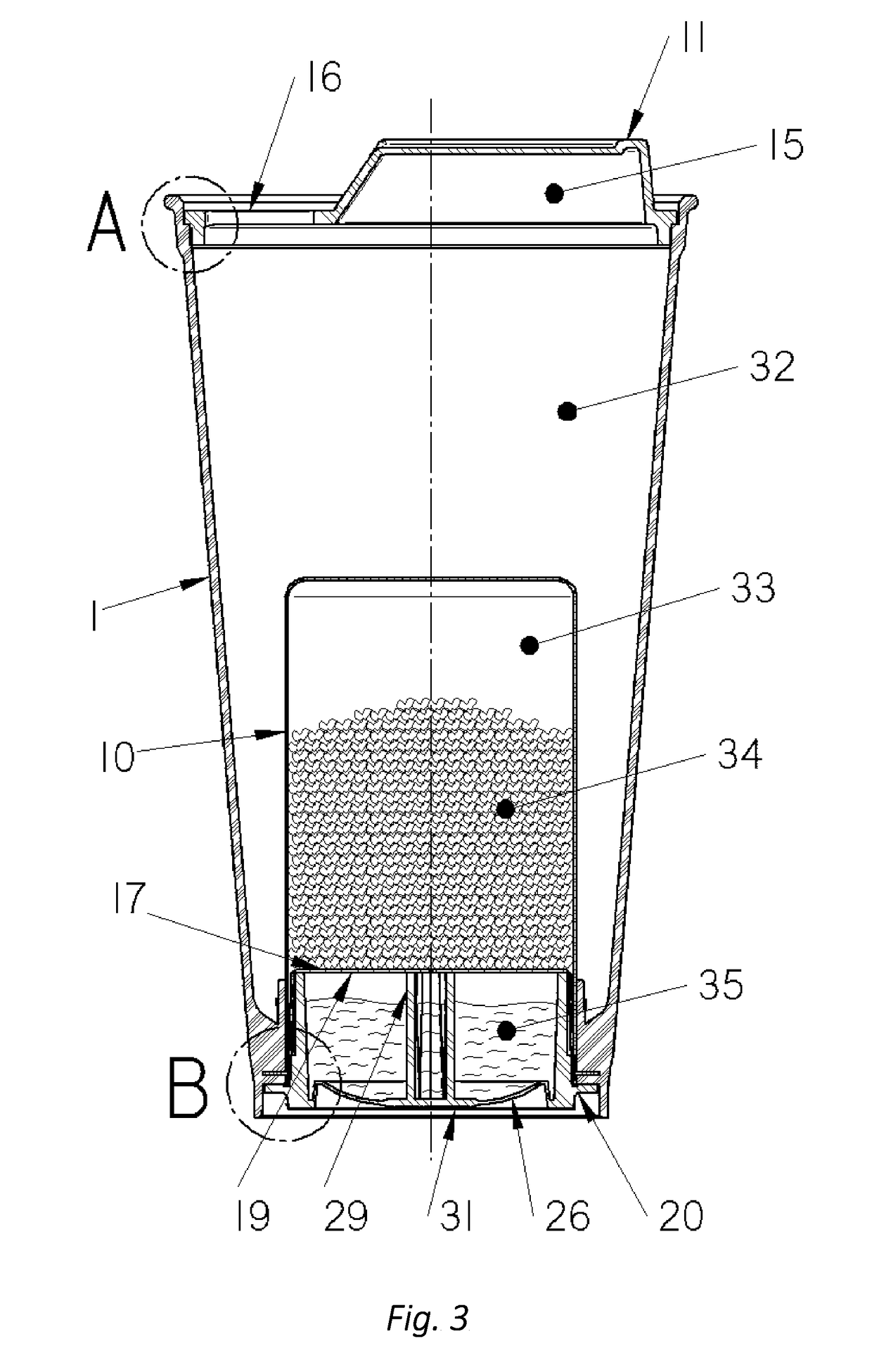 Single use self-heating cup