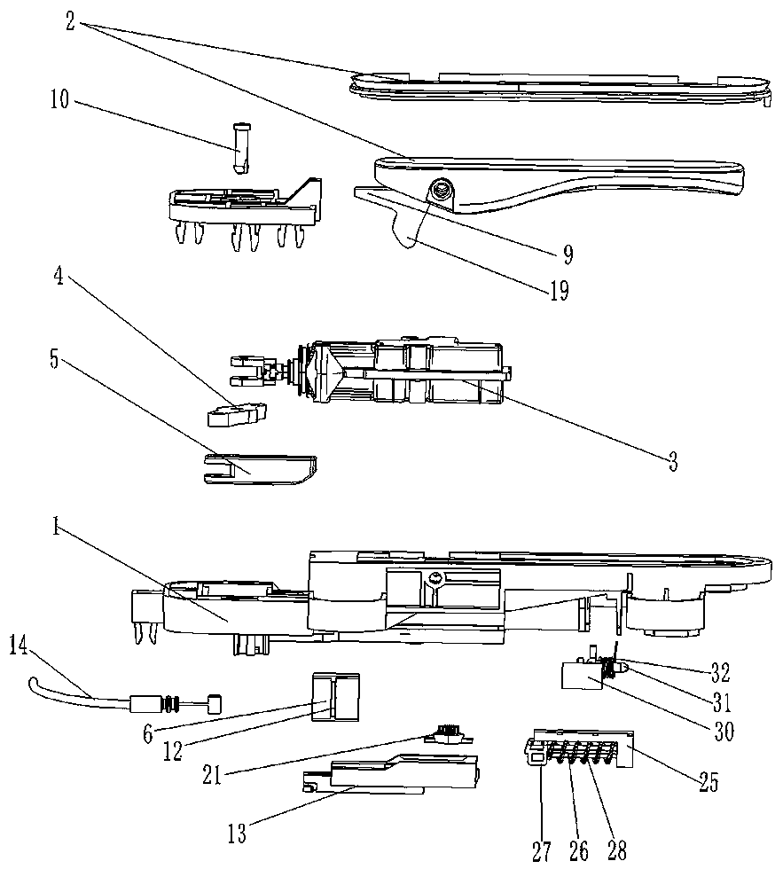 Automatic backswing outer handle structure for car