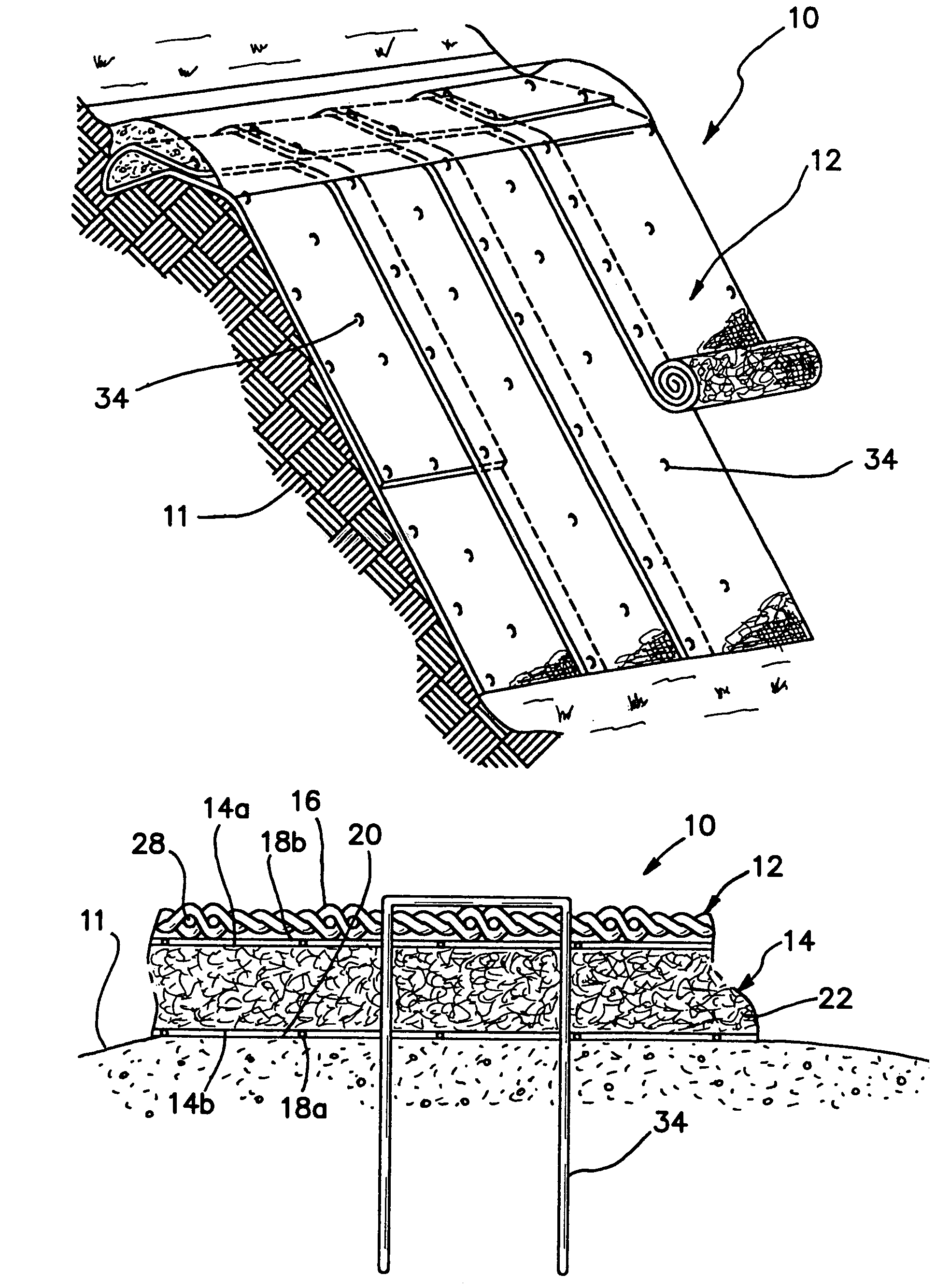 Erosion control reinforcement mat