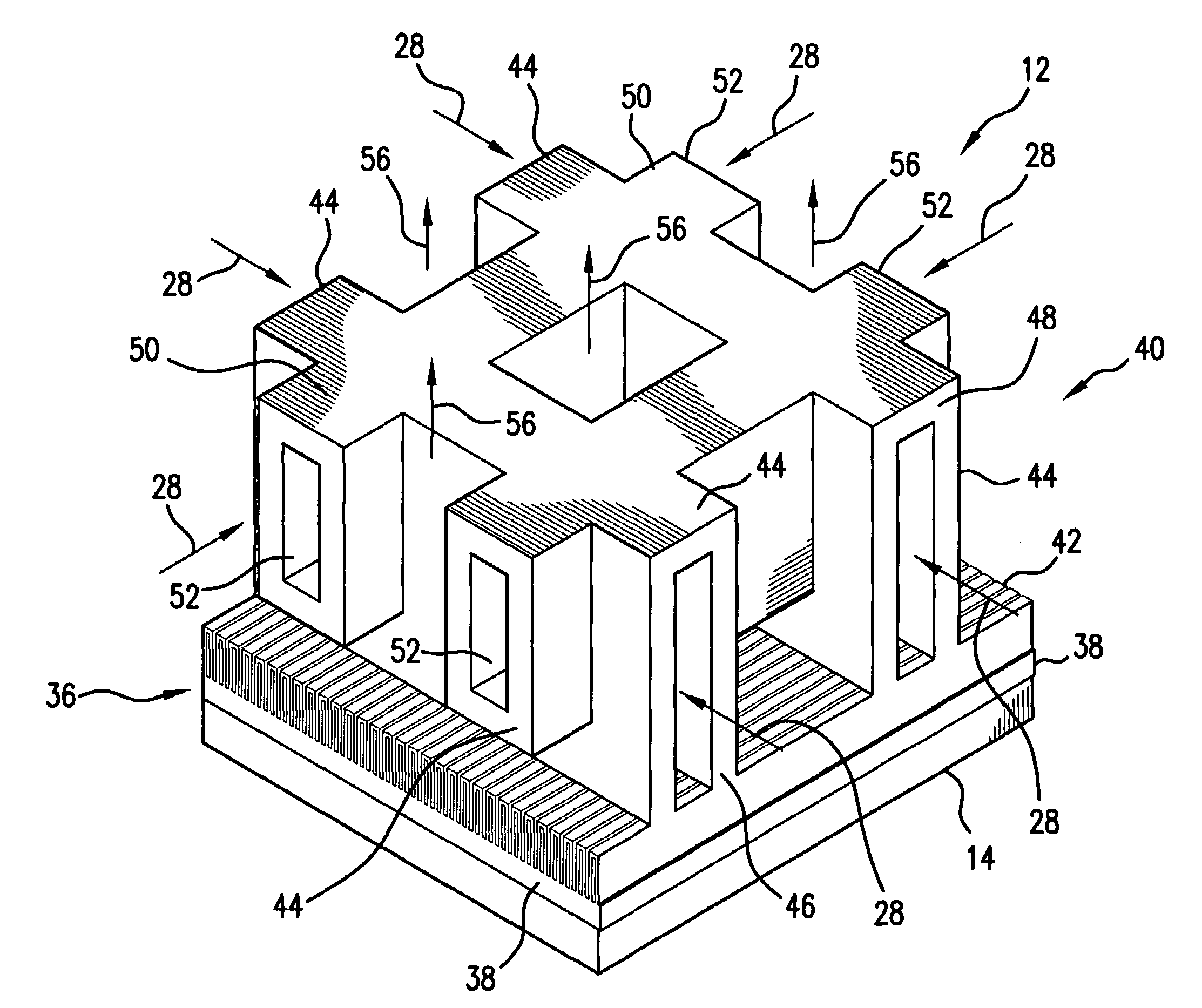 Compact heat exchanging device based on microfabricated heat transfer surfaces