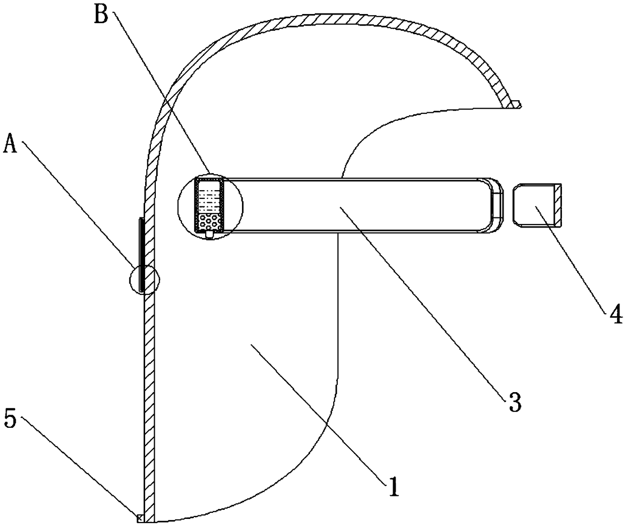 Solar beautifying mask and preparation method thereof