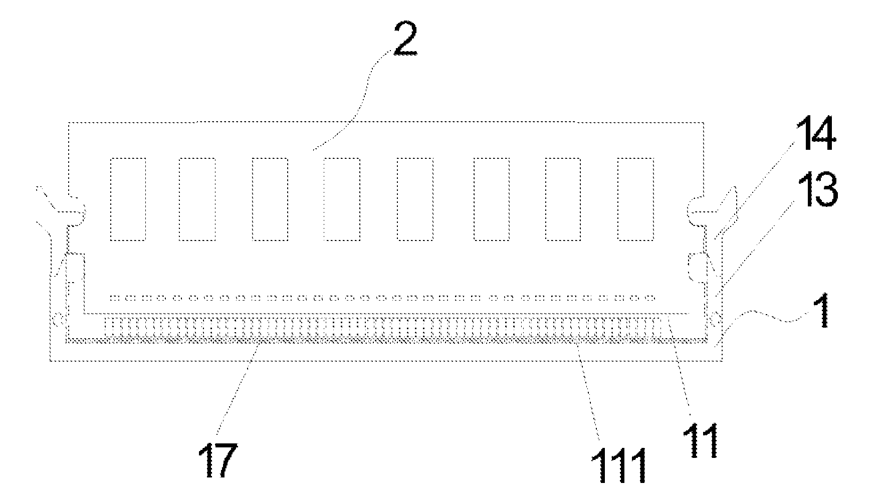 Memory fastening device, computer motherboard and computer