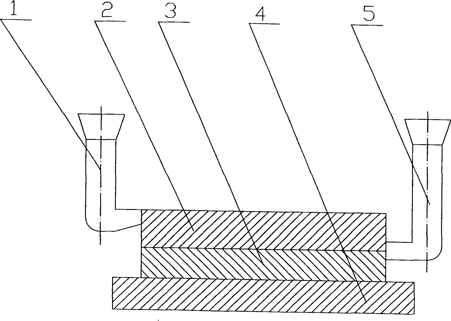 Process for manufacturing bimetal compound casting liner plate