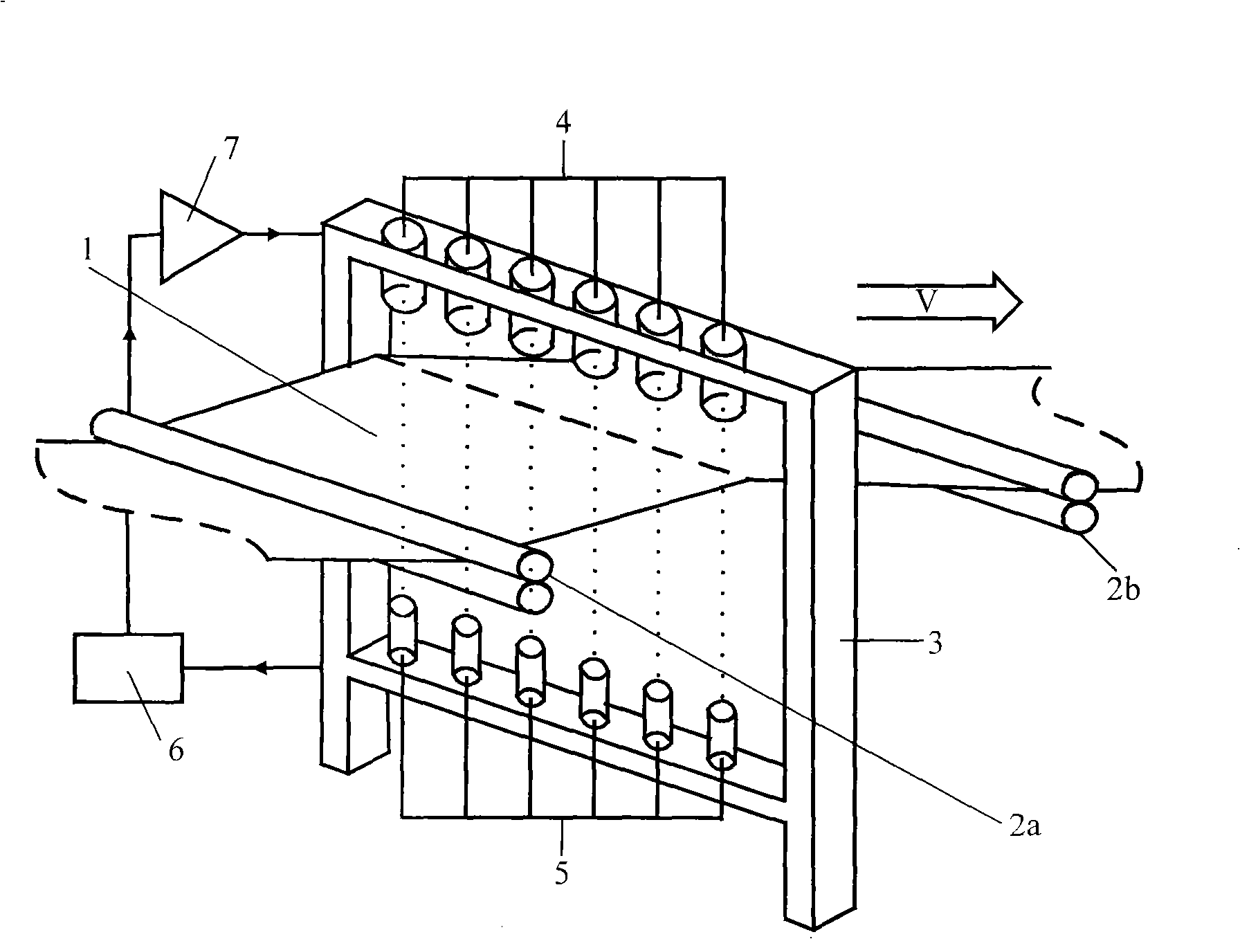 Magnetic suspension type dynamic sheet shape testing method