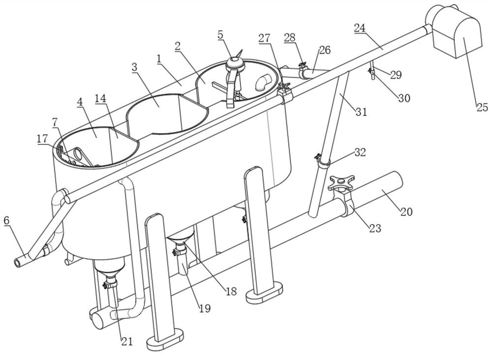 Pretreatment device for water inlet on-line instrument room