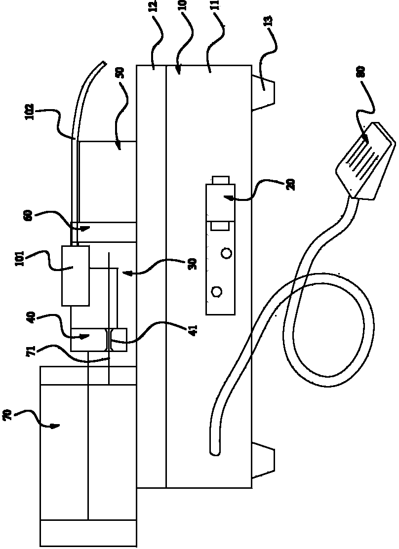 Pneumatic press-fitting terminal device