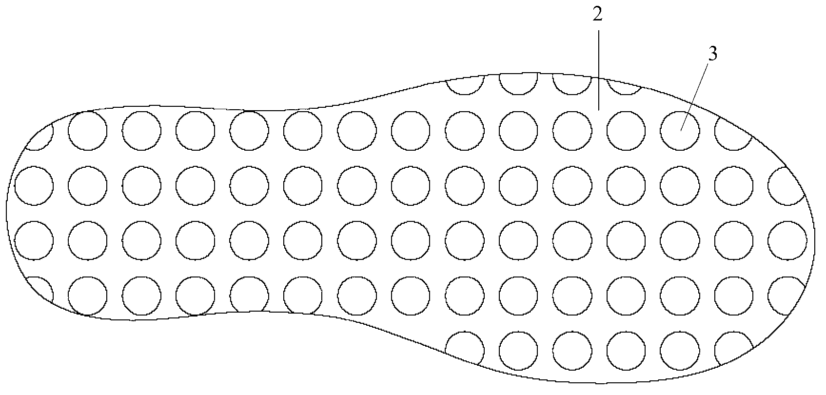 Sole with novel bulge structure