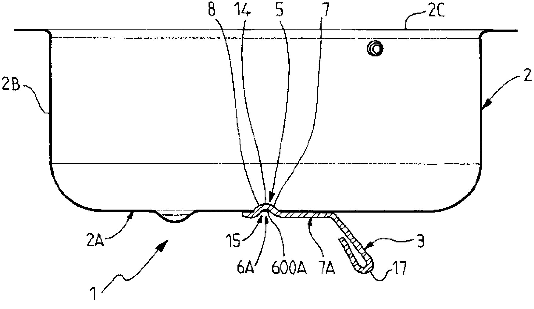 System including a food-cooking basket and booster, pressure cooker including such a system, cooking basket booster, cooking basket, and method for manufacturing a cooking basket booster