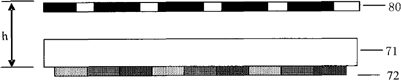 Double vision display, double vision colour membrane structure and manufacturing method of double vision colour membrane structure