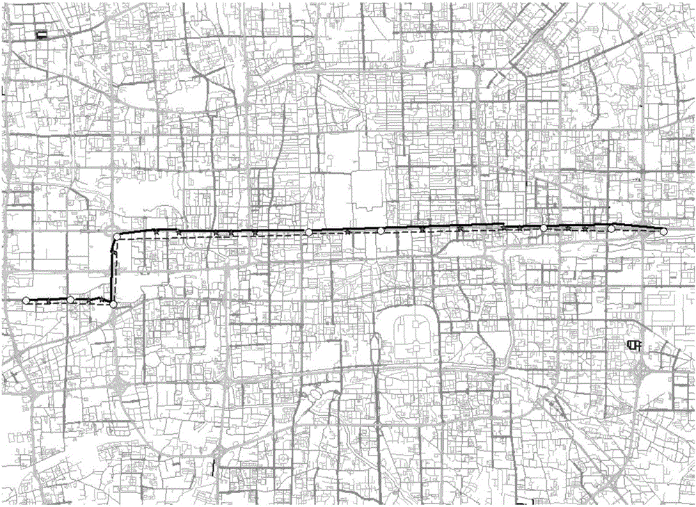 Rapid bus route design method based on station efficiency calculation