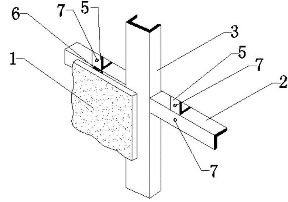 Stone dry bonding mounting structure unit and mounting method thereof