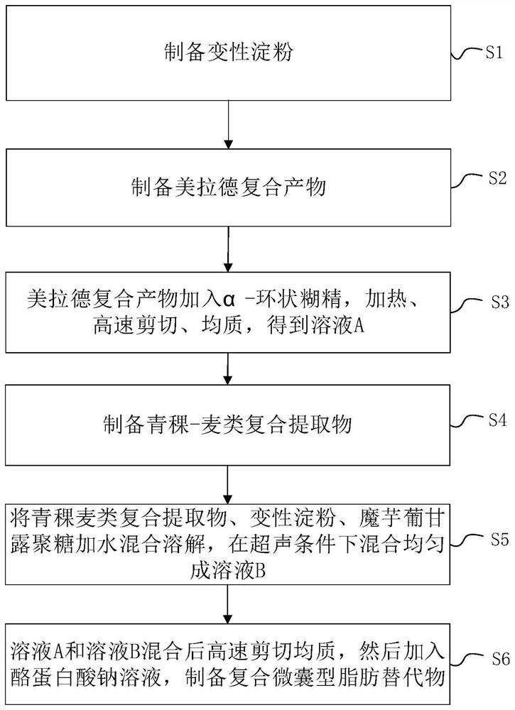 Composite microcapsule type fat substitute and preparation method thereof