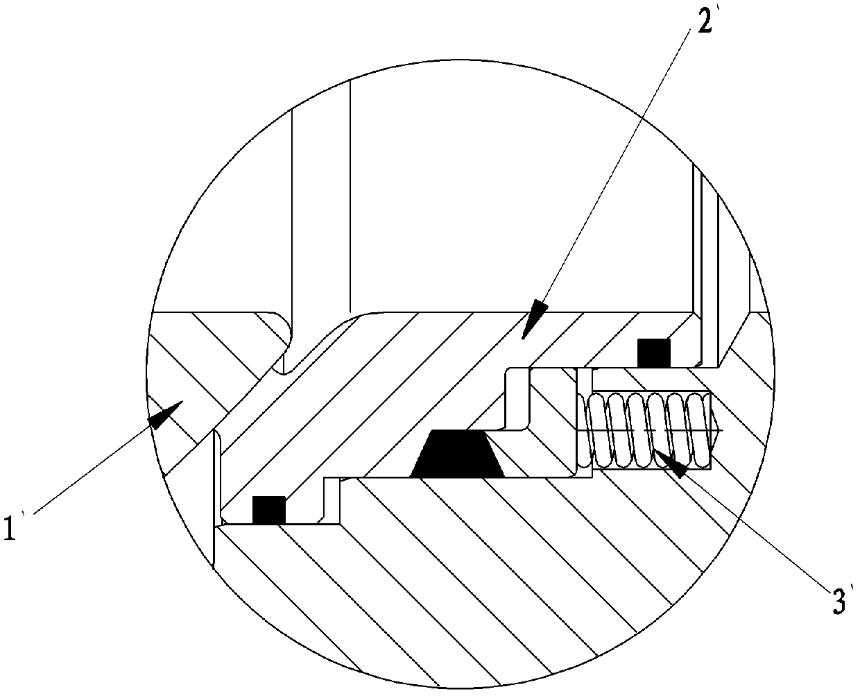 Ball valve base structure with anti-block pre-tensioning device