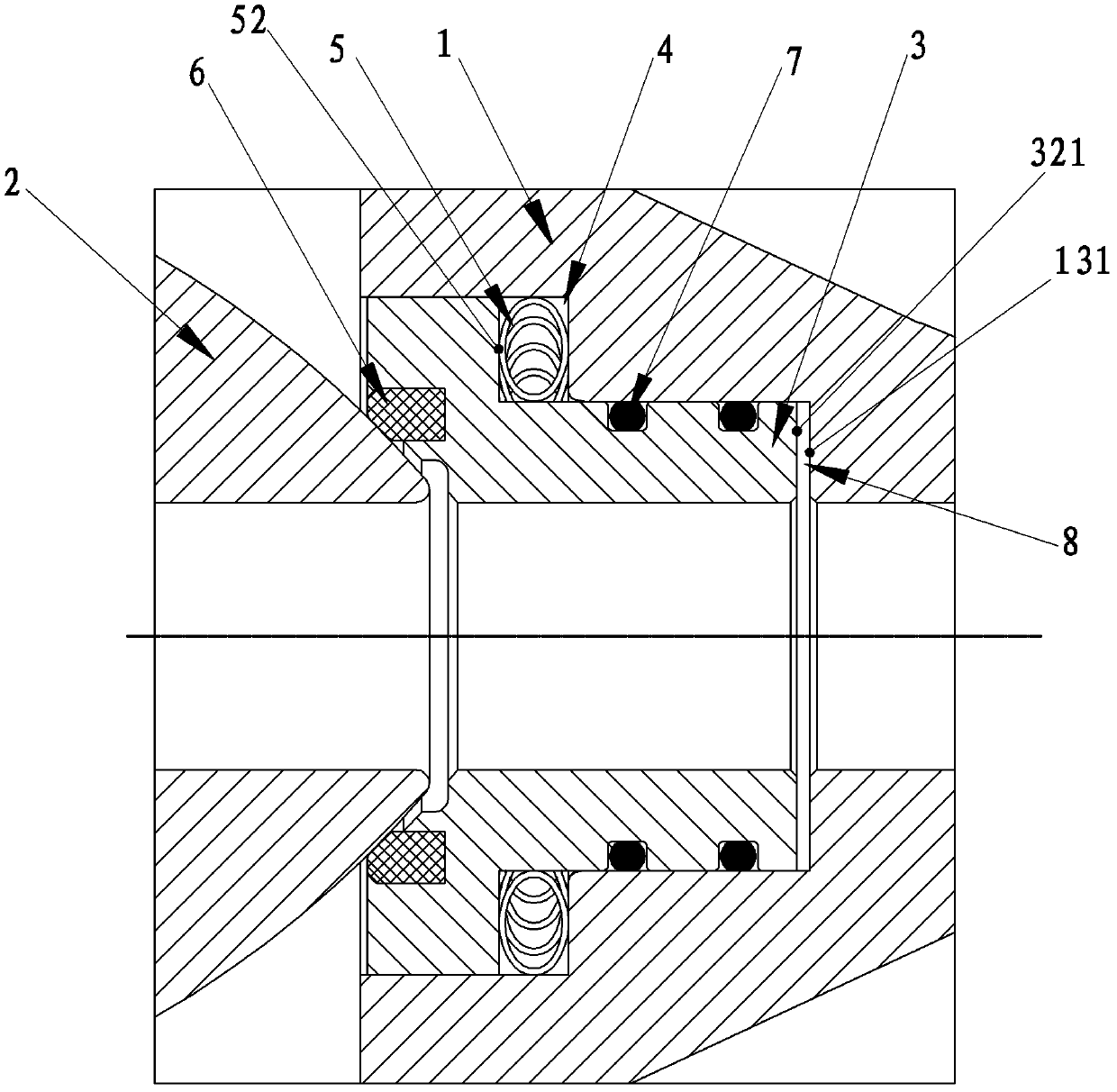 Ball valve base structure with anti-block pre-tensioning device