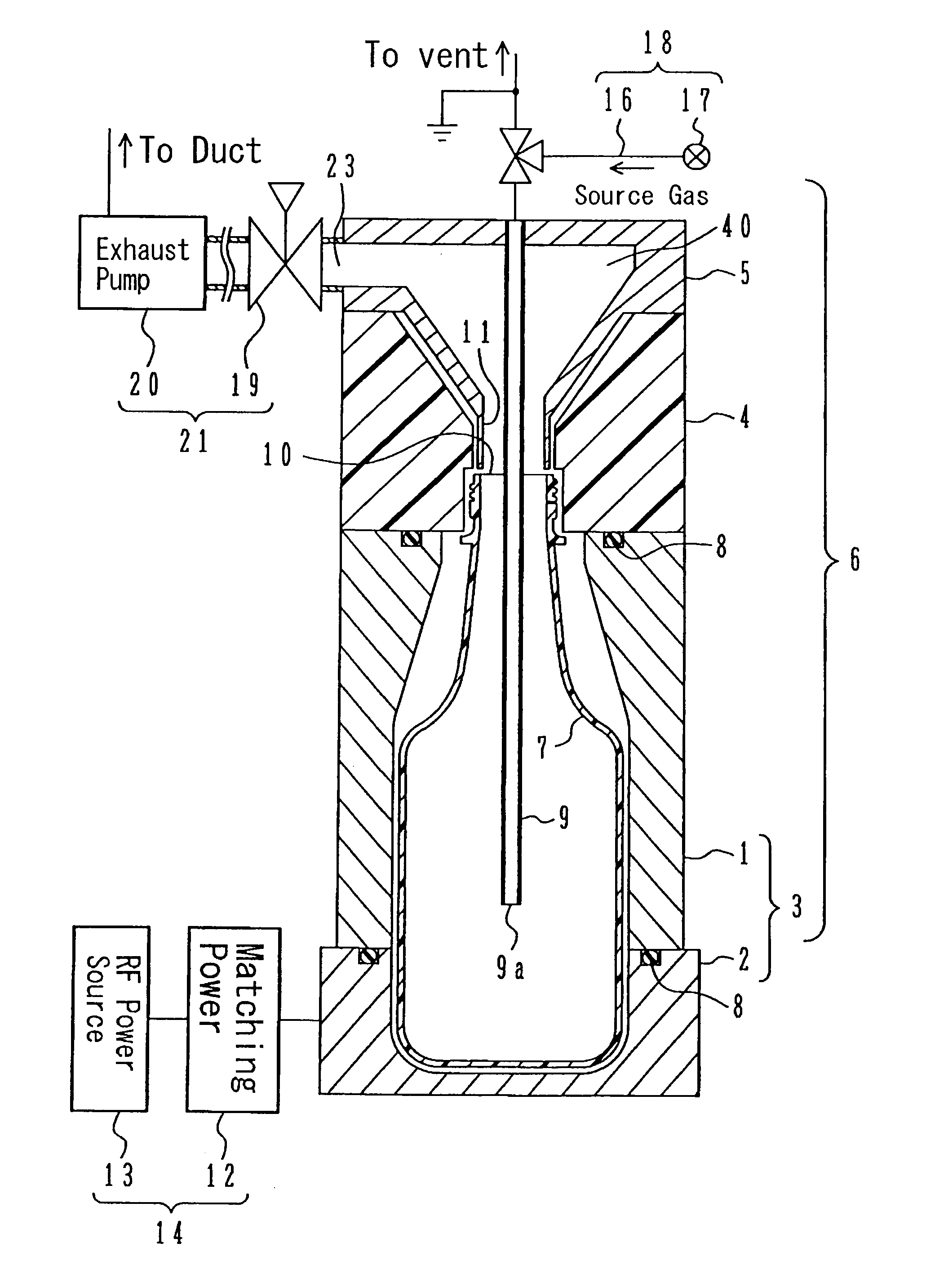 Dlc film coated plastic container, and device and method for manufacturing the plastic container