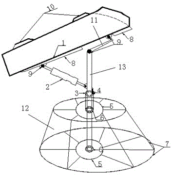 Concrete unloading device for foundation construction of wind power plant