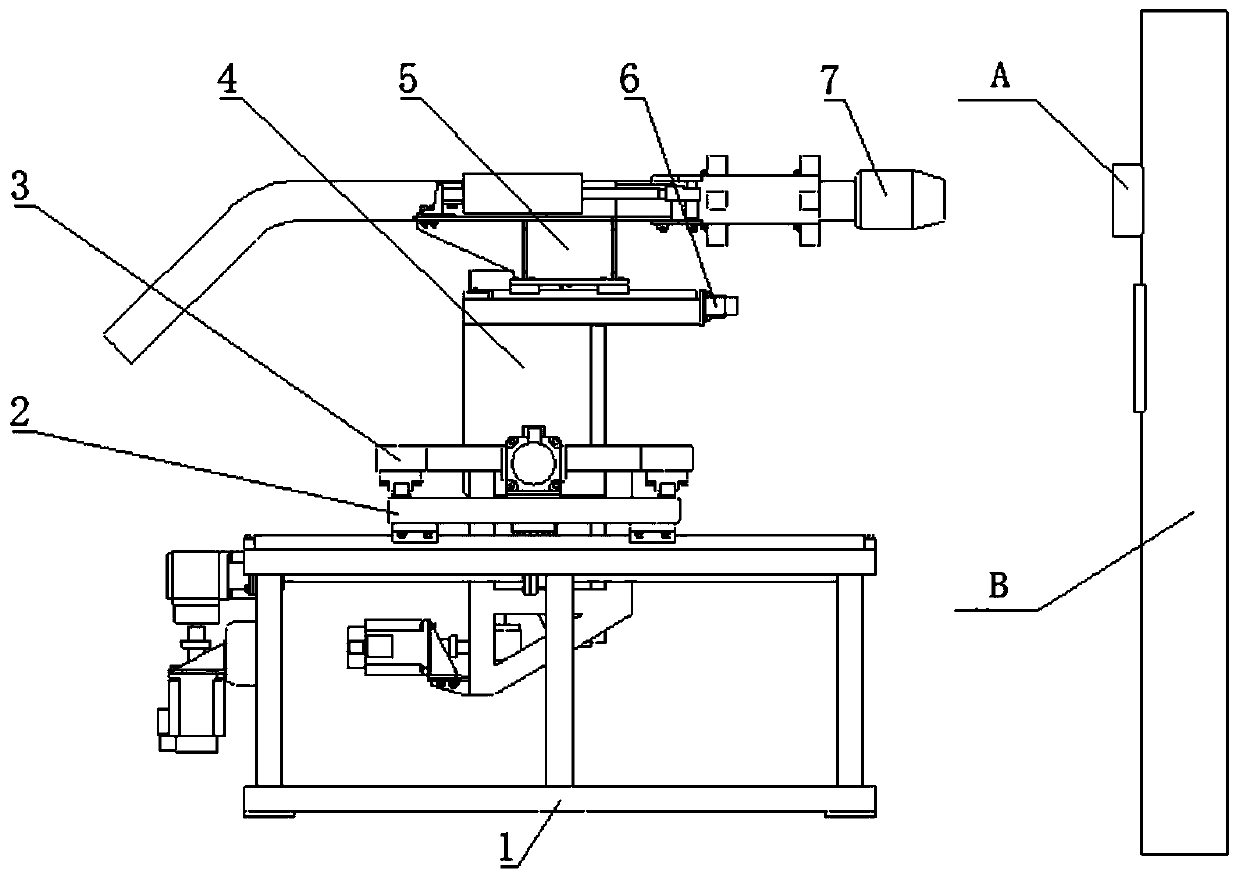 Automatic docking device and method for right angle coordinate flexibility non-contact type connector