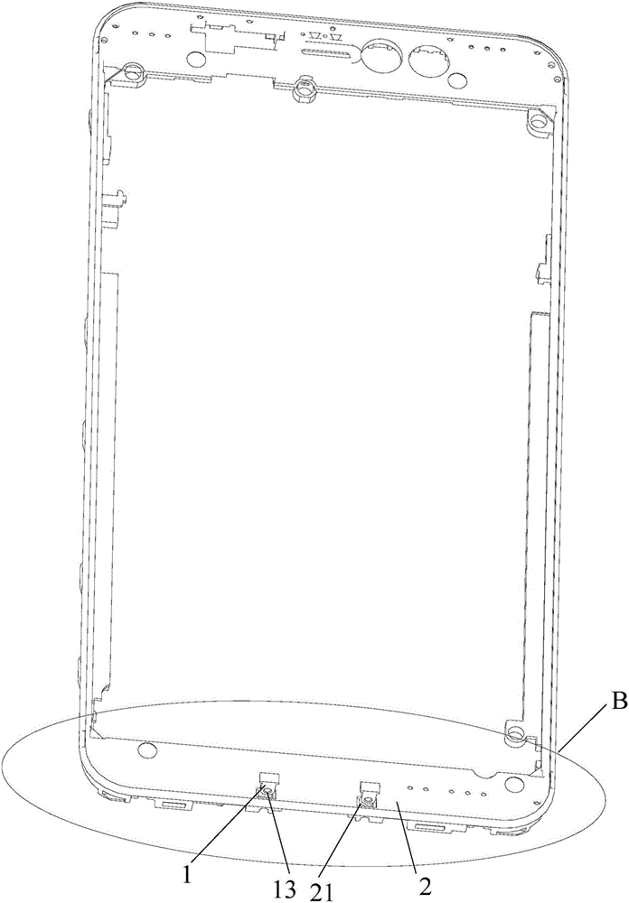 Structure for fixing nuts to surface shell and mobile terminal