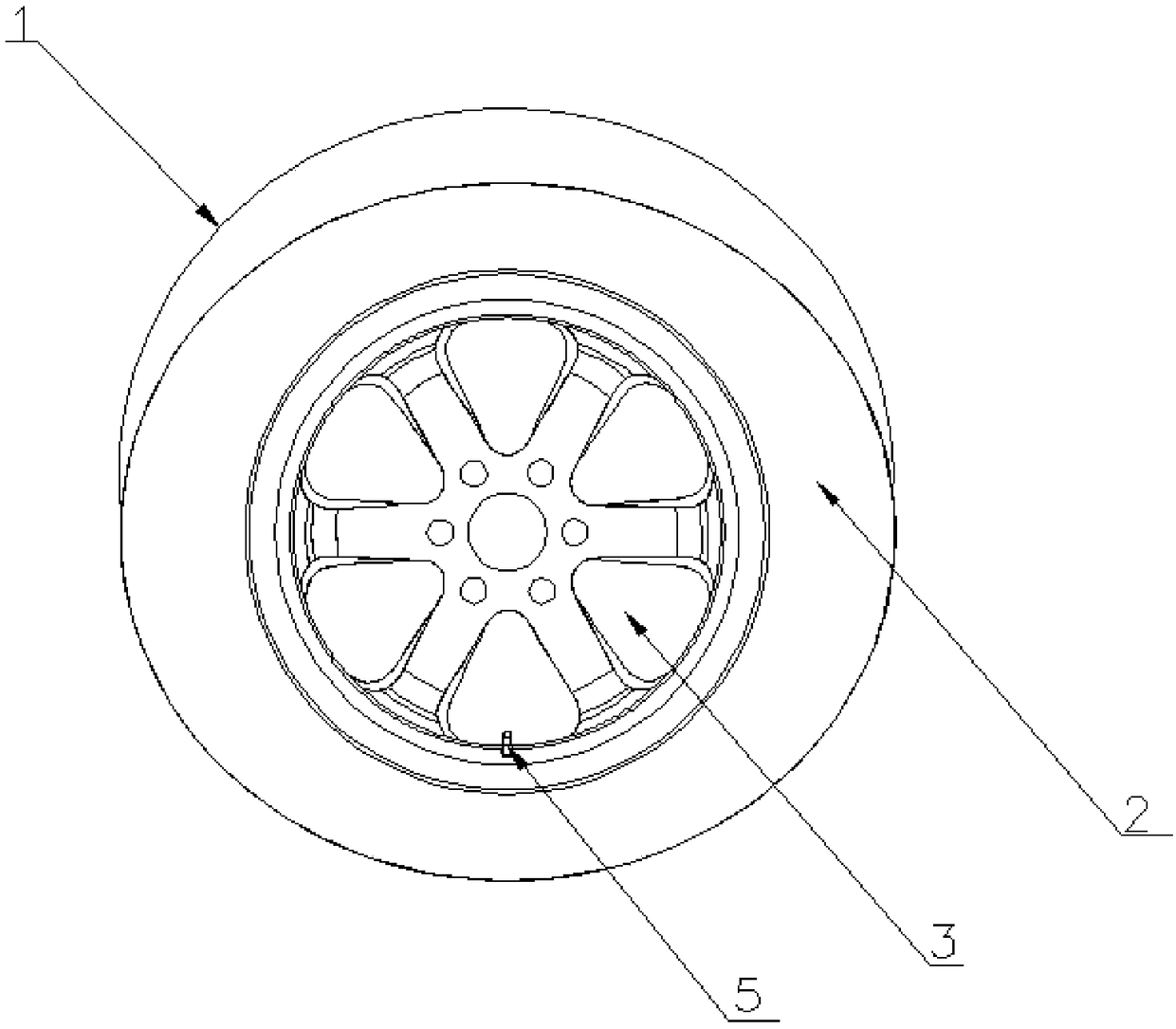 A bulk-filled explosion-proof tire