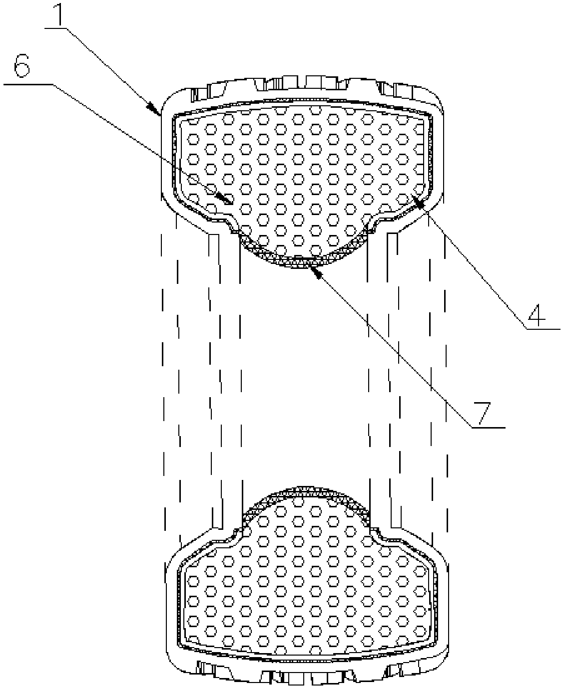 A bulk-filled explosion-proof tire