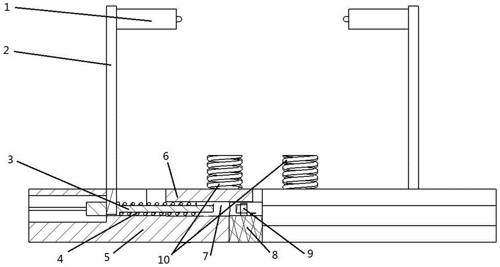 A cross-axis automatic locking mechanism with electromagnetic induction