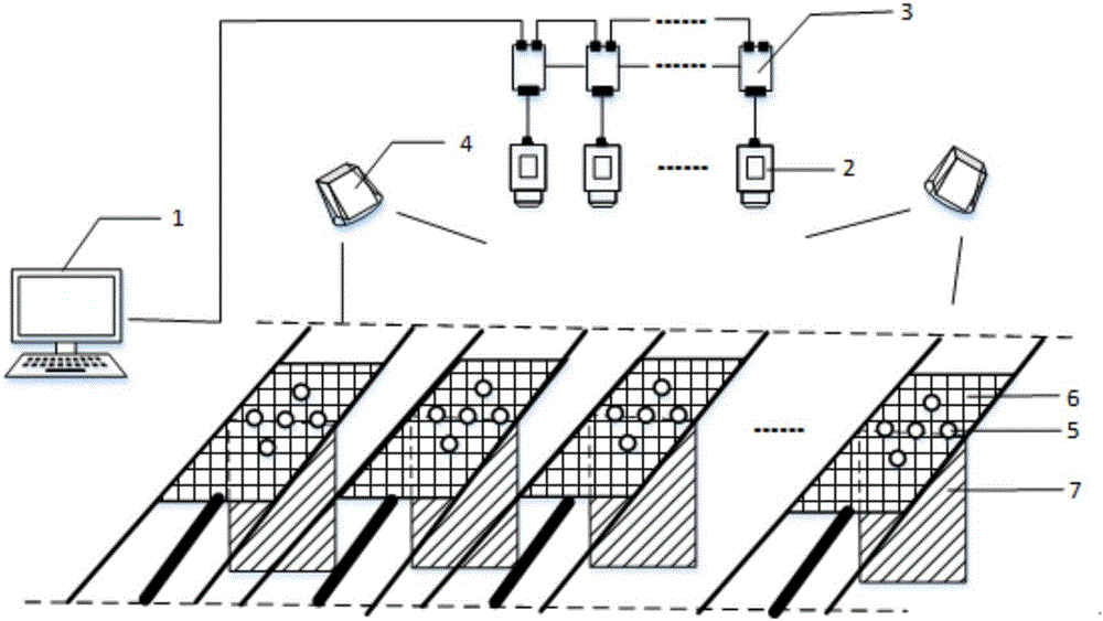 Kinematic measurement method and device for large multi-plate wave simulation system