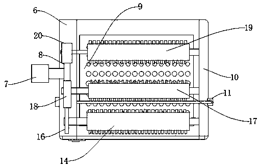 Radiator dust clearing device for notebook computer