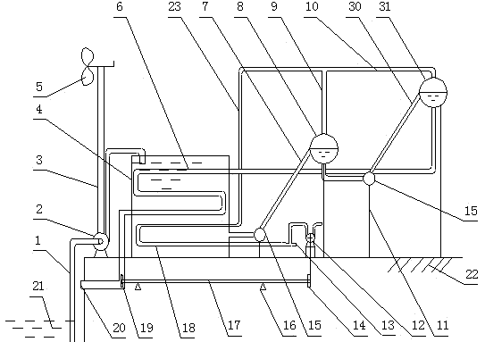 Solar seawater desalination method and device