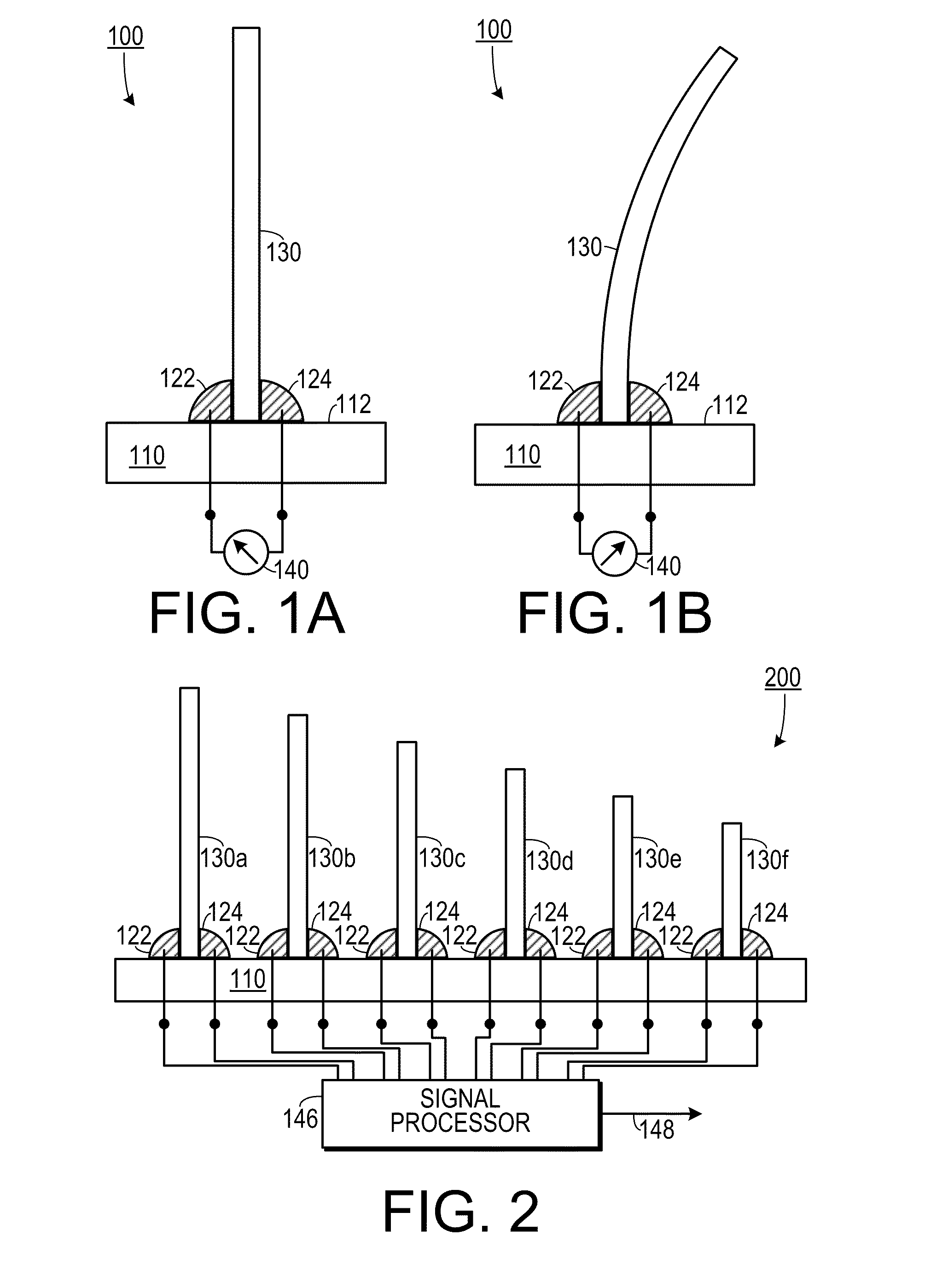 Transverse Force, Pressure and Vibration Sensors using Piezoelectric Nanostructures