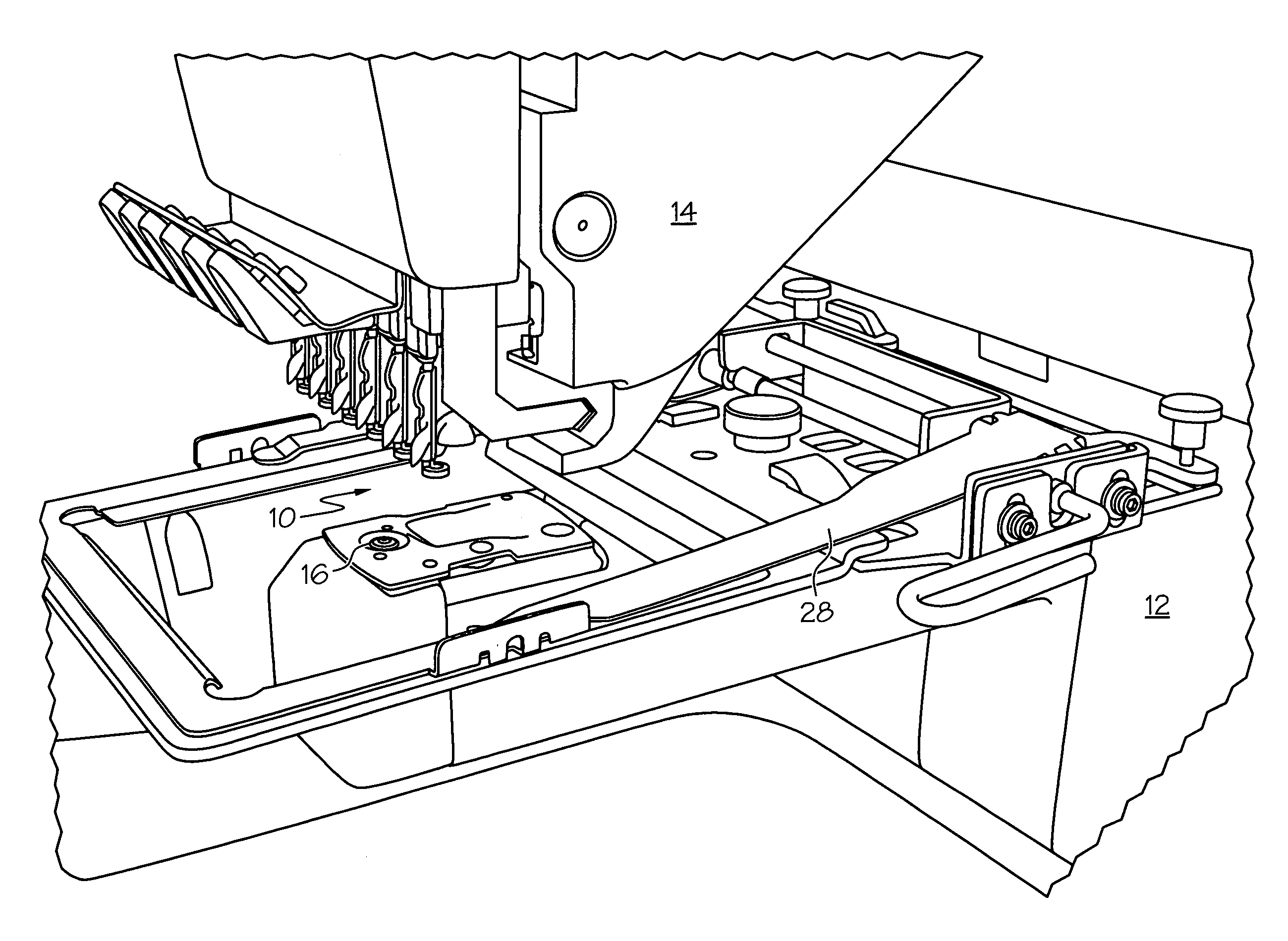 Low profile clamp for embroidery machine