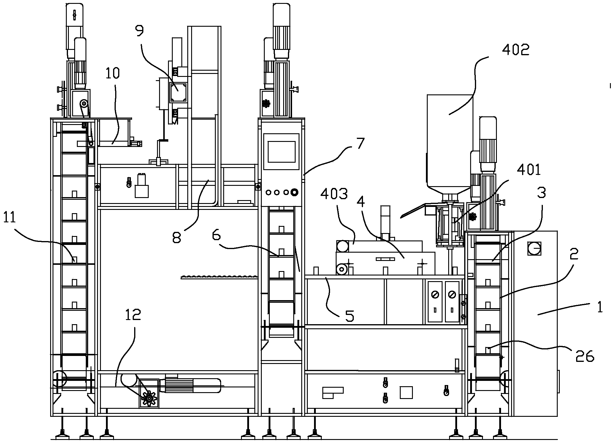 Stuffing feeding tray and off-line stuffing feeding device with same