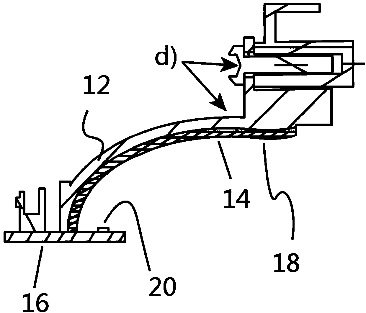 Multi-component reflector for light module of a motor vehicle headlight