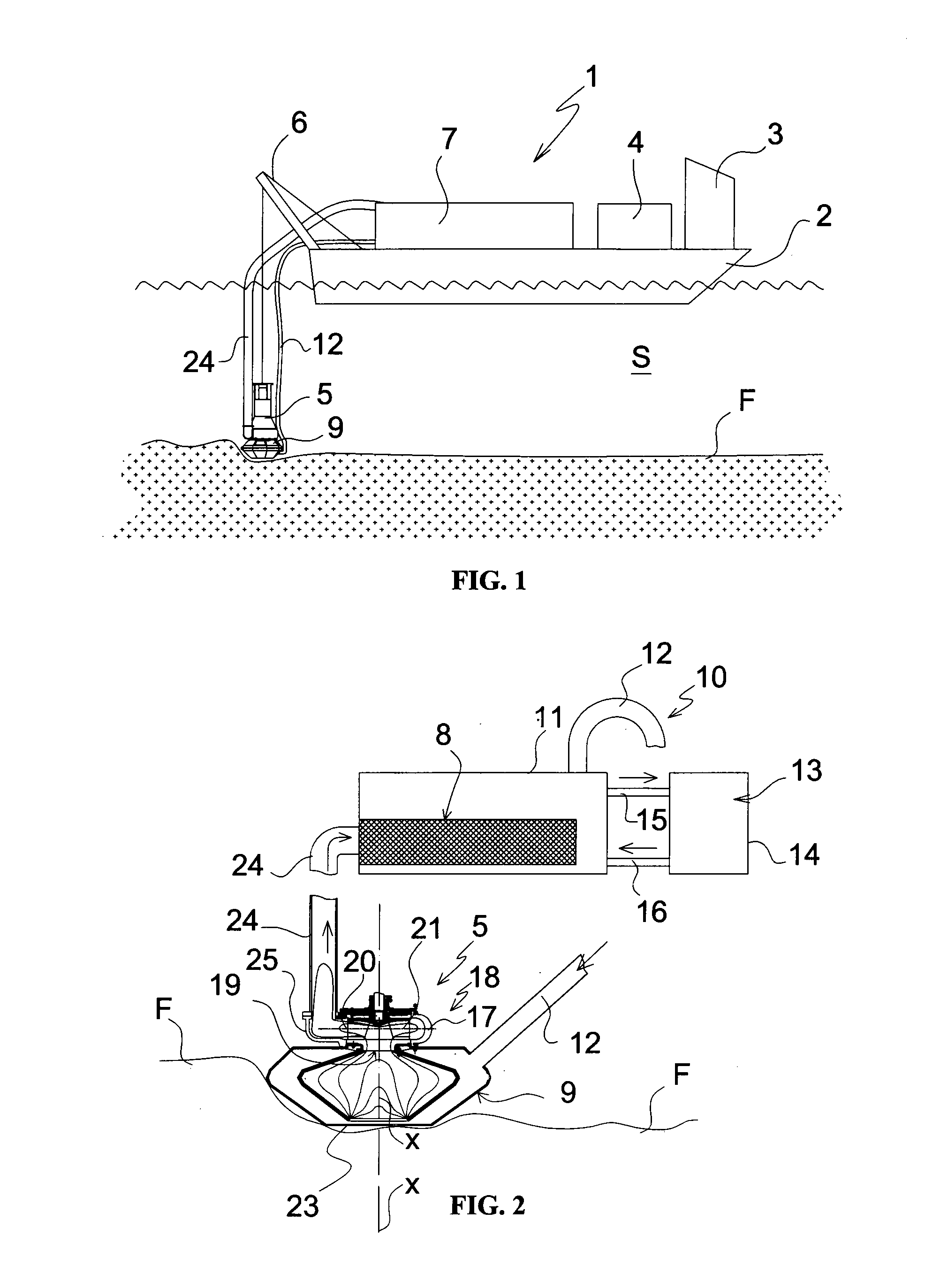 Apparatus and method for the dredging of sediments from the seabed