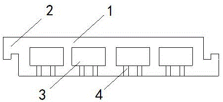 High-strength water-permeable plastic-wood floor board