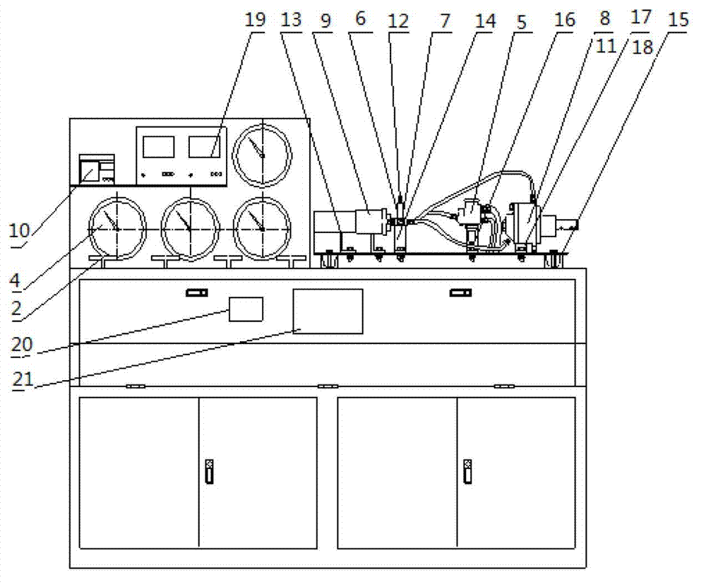 Service life testing platform of control element of heavy-duty car gearbox operating system