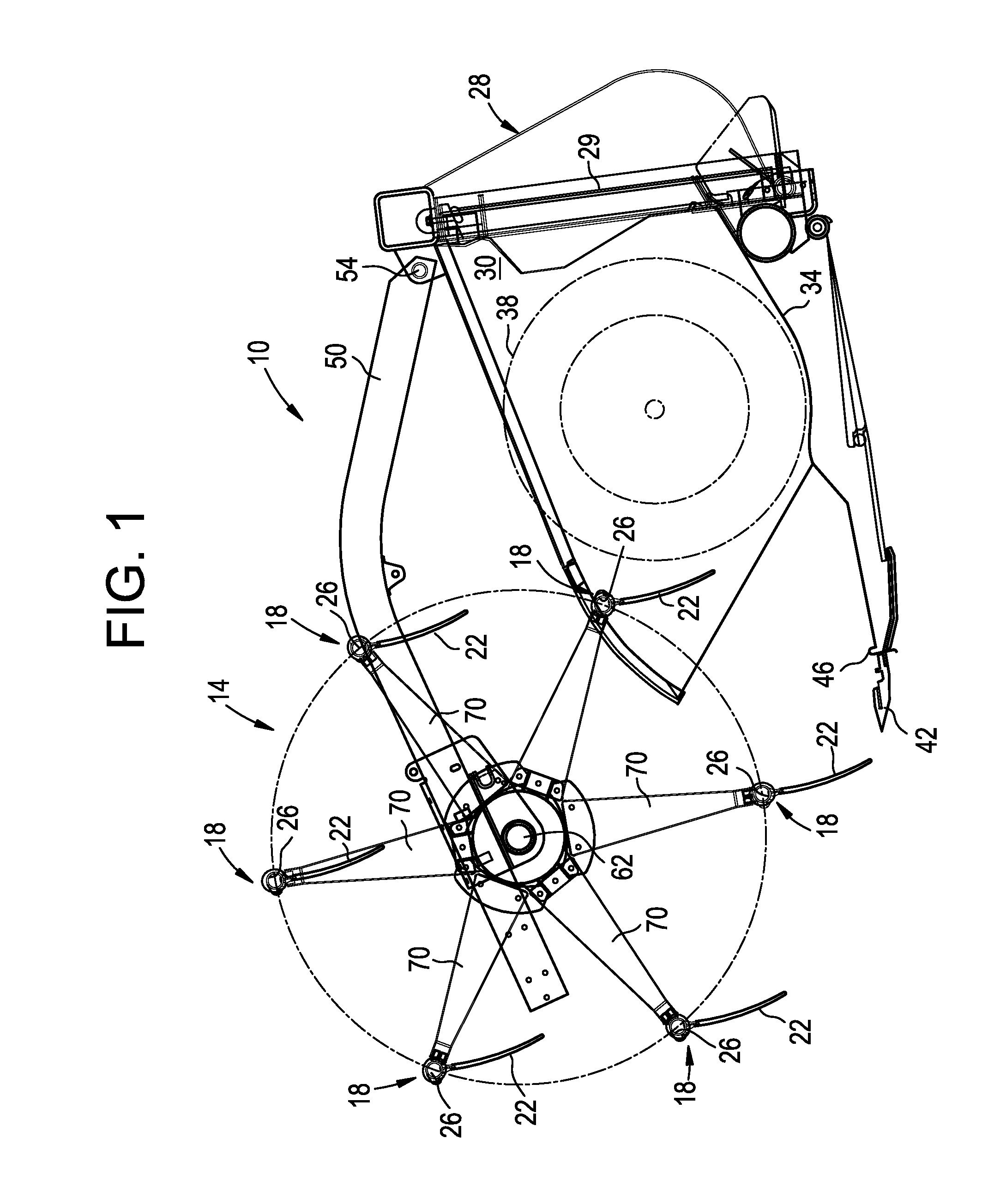 Tubular bat shape with longitudinal key, for use with the pick-up reel of a harvester