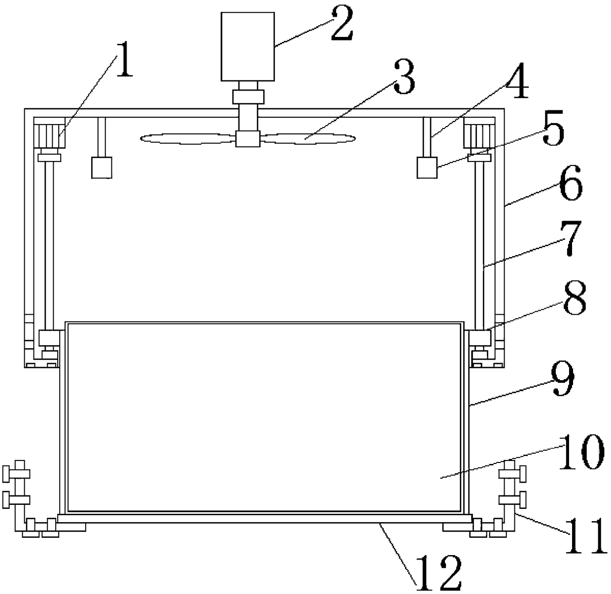 A battery mounting device for an electric vehicle