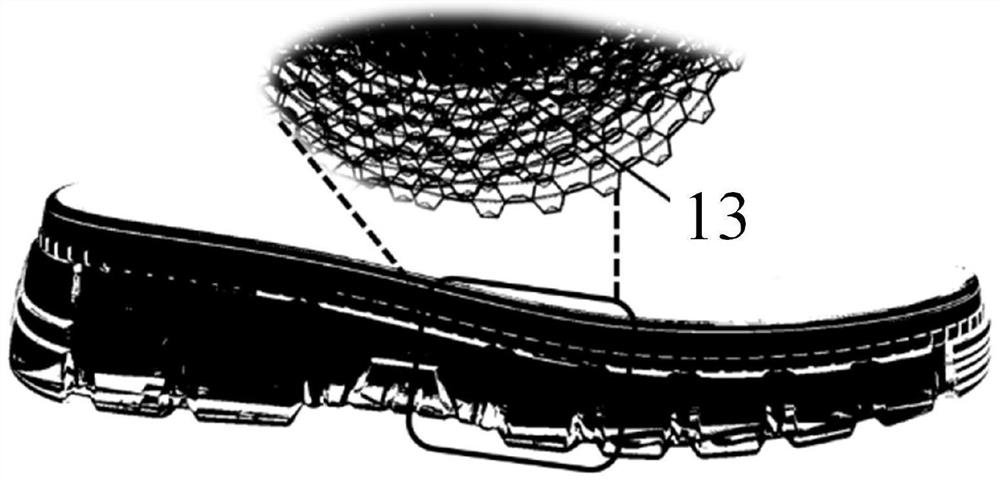 3D printing manufacturing method of vibration isolation shoe midsole based on absolute zero-stiffness structure