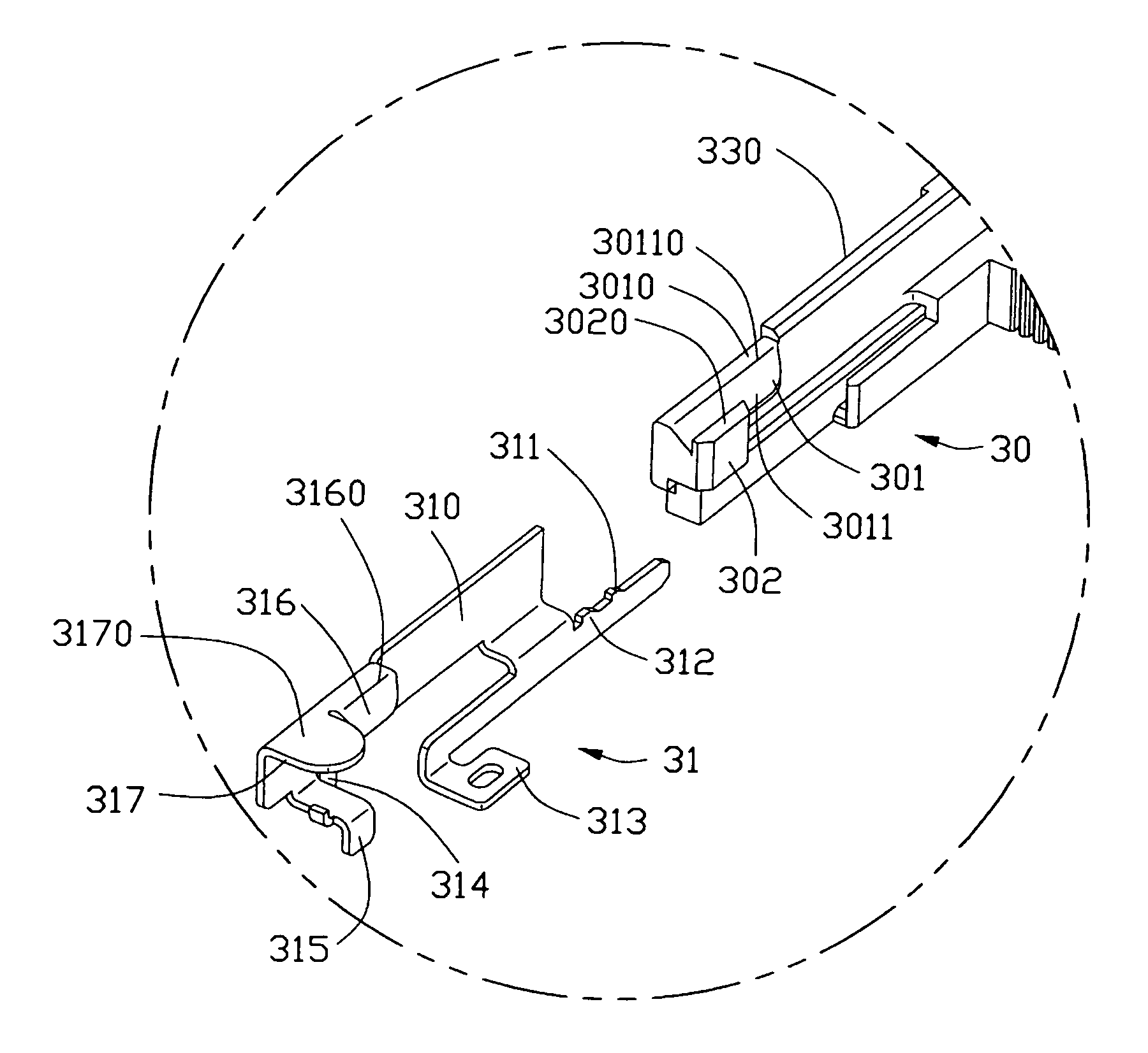 Card edge connector with latching arms