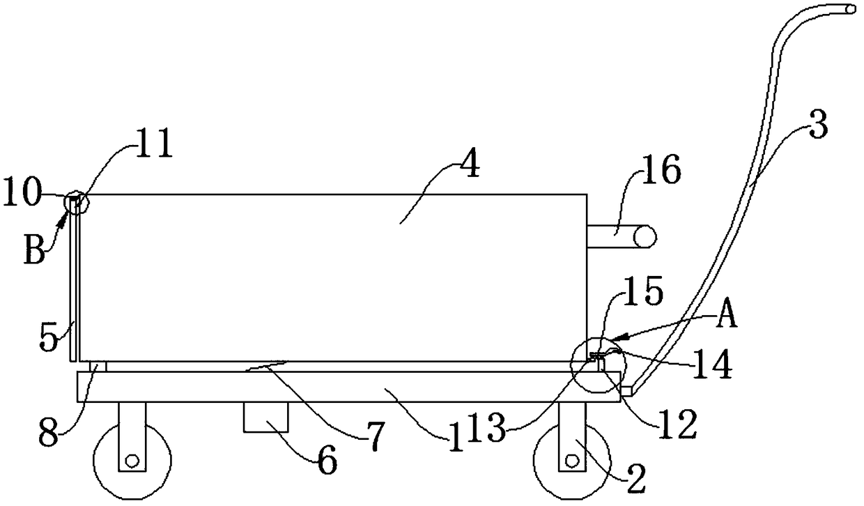 Waste cart capable of facilitating dumping special for laser cutting machine tool