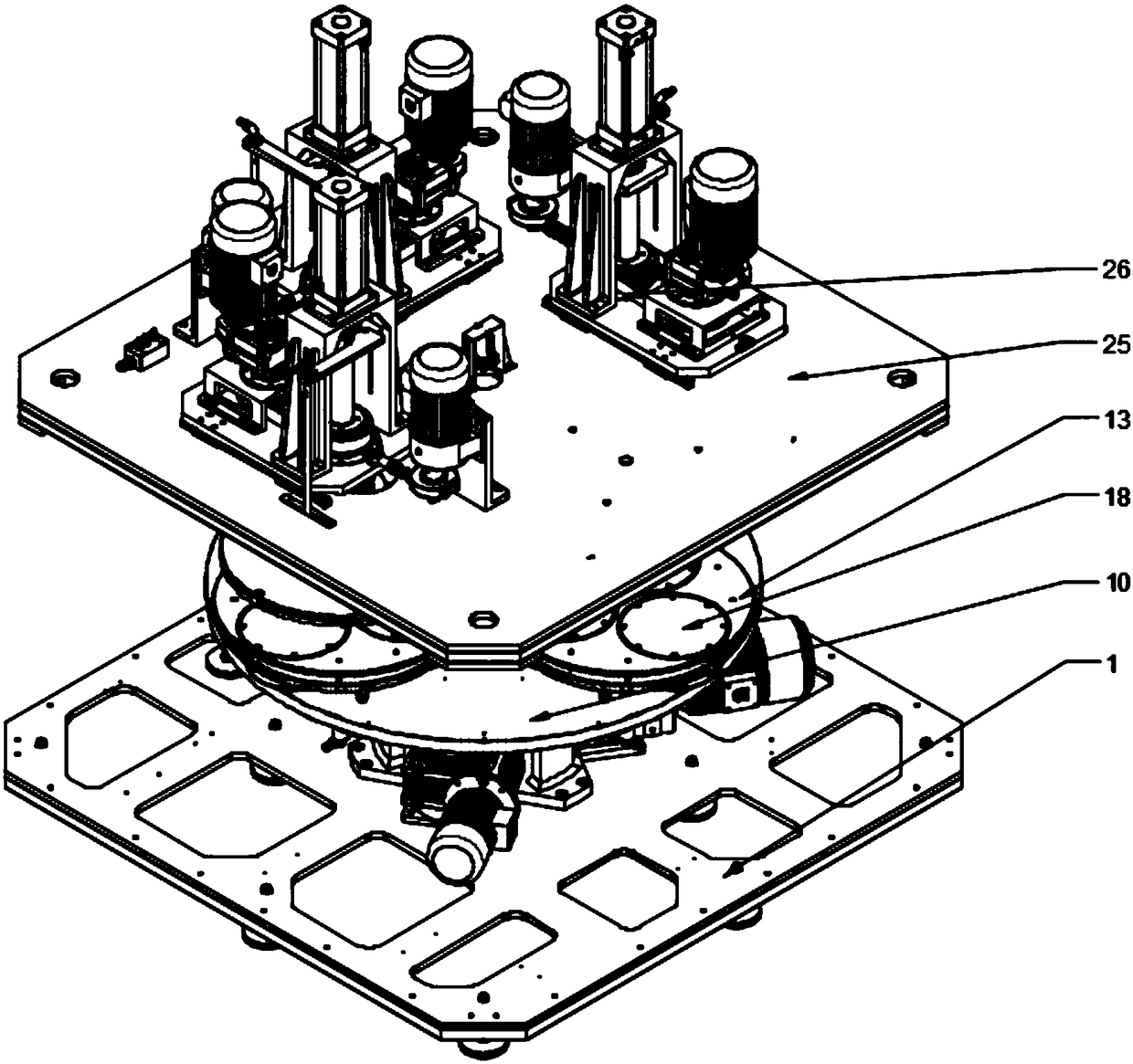 Inversion type mobile phone 3D curved surface polishing machine