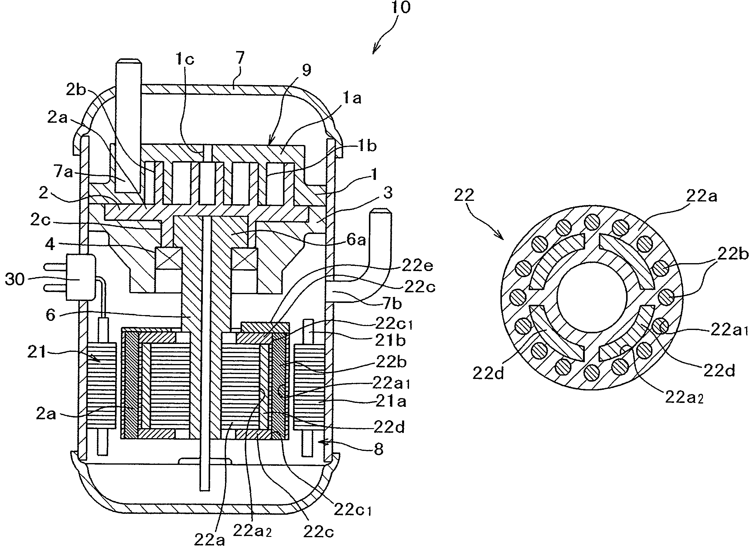 Self-start synchronous motor with permanent magnets and at least one frictional agitation joint, method for manufacturing the same and compressor comprising the same